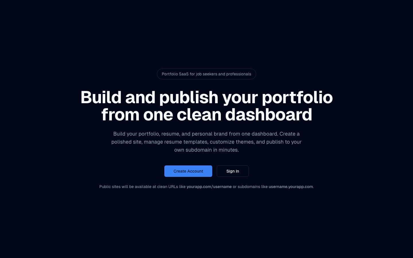 Portfolio Builder SaaS